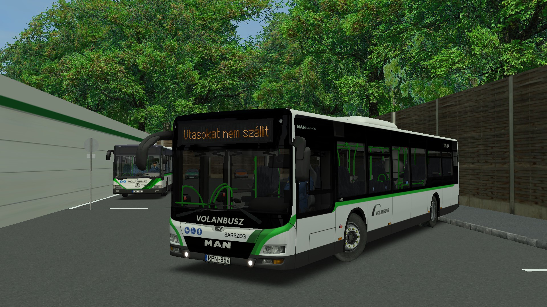 A pálya helyközi autóbuszainak arculata